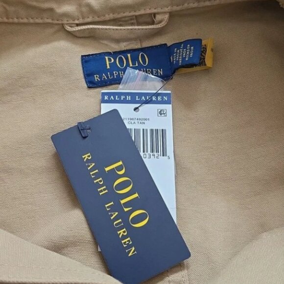 NWT Polo Ralph Lauren Beige Oversize Jacket Corduroy Collar Cuff Size Medium - Picture 13 of 13